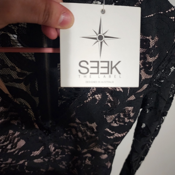 Seek the Label LF Lace Dress Mini Long Sleeve Small - Picture 5 of 8